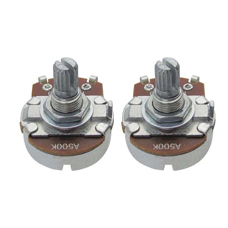 FLEOR 4pcs Full Size 15mm Shaft Guitar Volume Pot A500K Audio Taper Potentiometer with Bayonet - Image 1